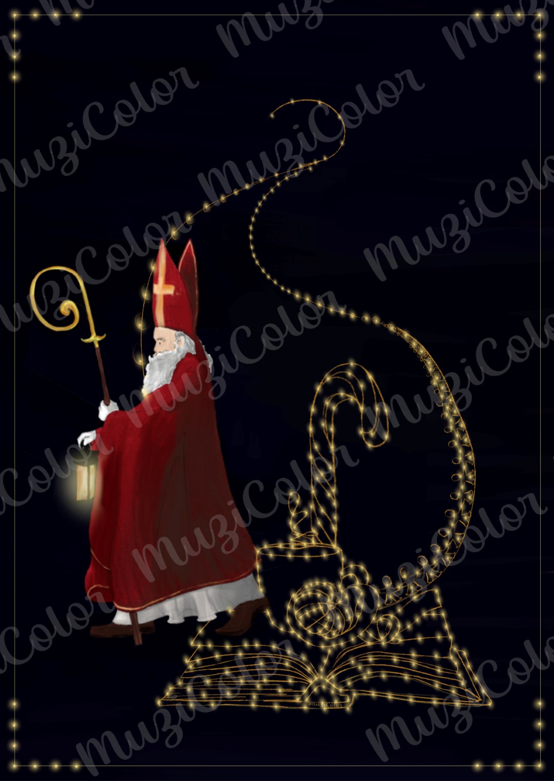 Carte de Noël St Nicolas illustration