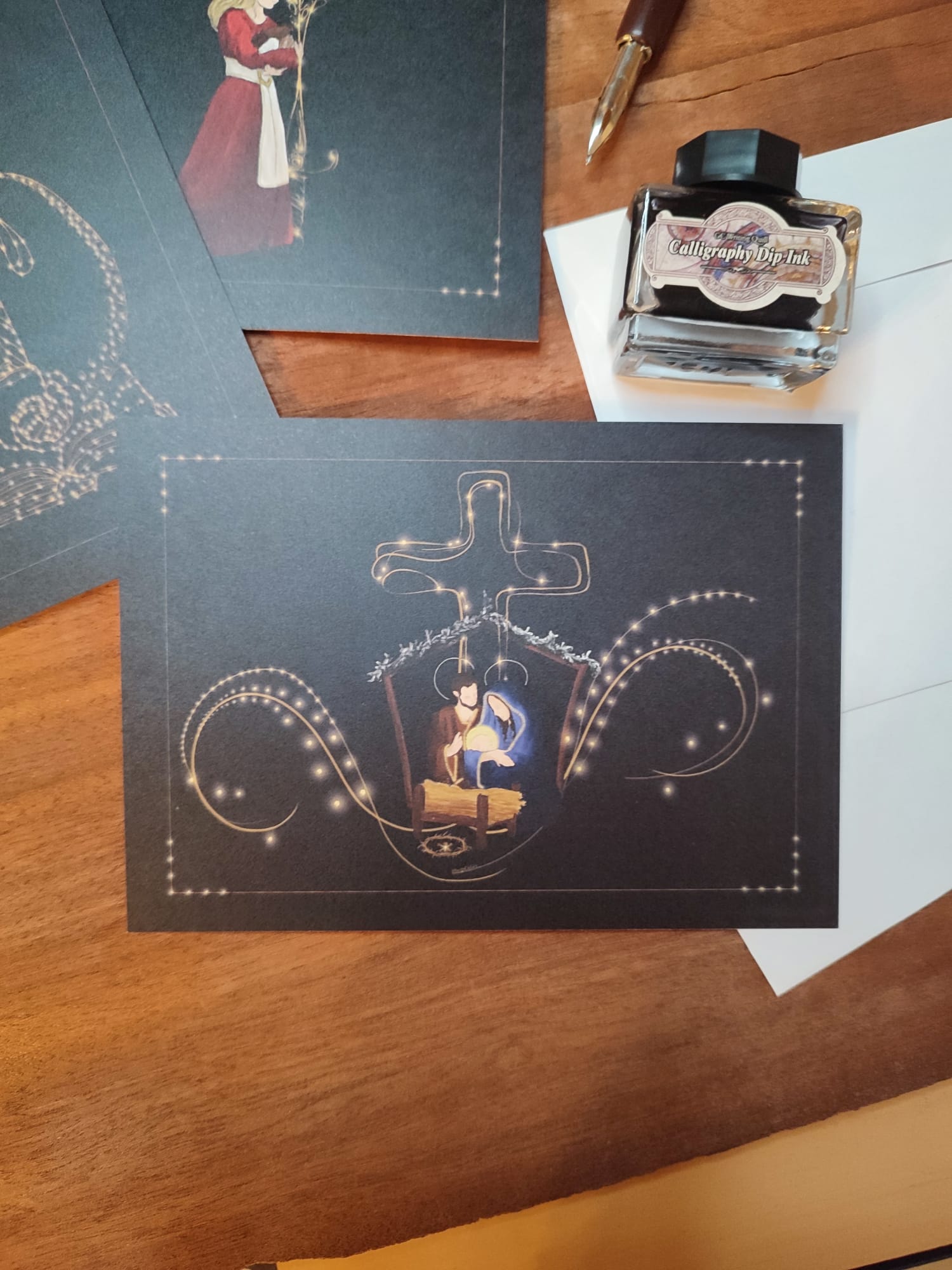 carte crèche de noël